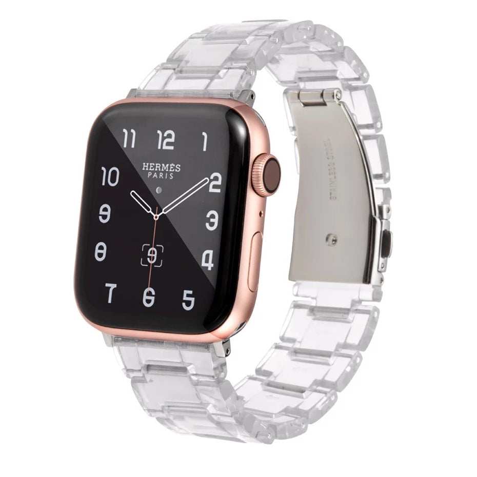 Luxurious Resin Link Band For Apple Watch Multiple Colors Available