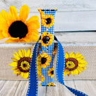 Blue Gingham Sunflower Print Silicone Band For Apple Watch - Fancy Bands 