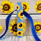 Blue Gingham Sunflower Print Silicone Band For Samsung Watch - Fancy Bands 