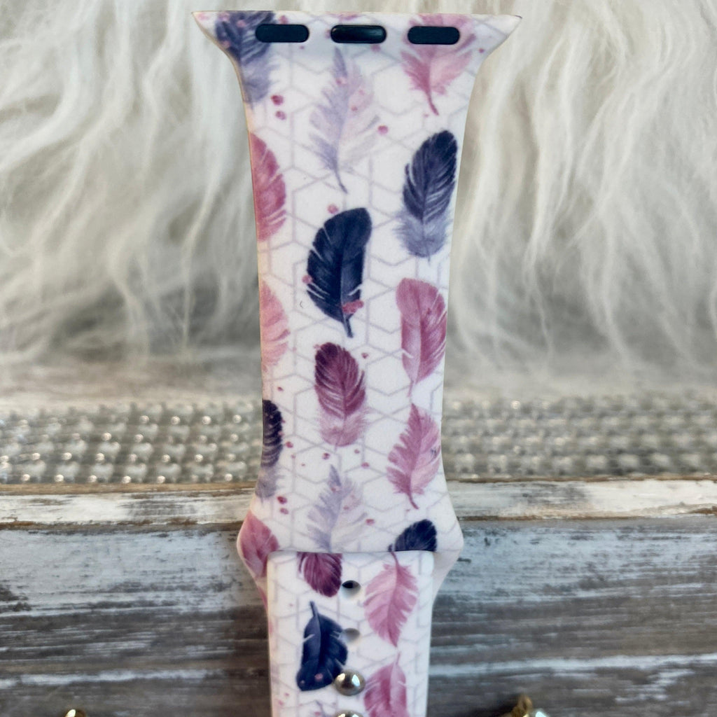 Feather Print Silicone Band For Apple Watch - Fancy Bands 