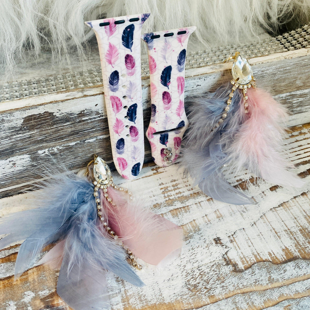 Feather Print Silicone Band For Apple Watch - Fancy Bands 