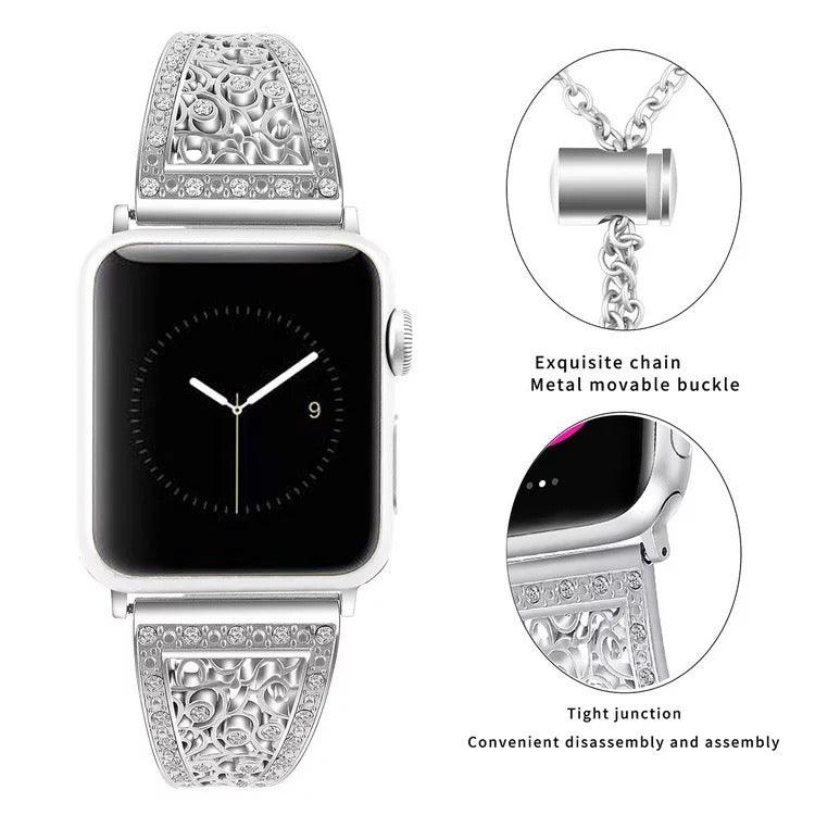 Luxury Sterling Silver Apple Watch Chain Bracelet, Iwatch Band Jewelry,  Women Apple Watch Band, 38mm 40mm 41mm 42mm 44mm 45mm Iwatch Bands - Etsy | Apple  watch bracelets, Apple watch bands women,