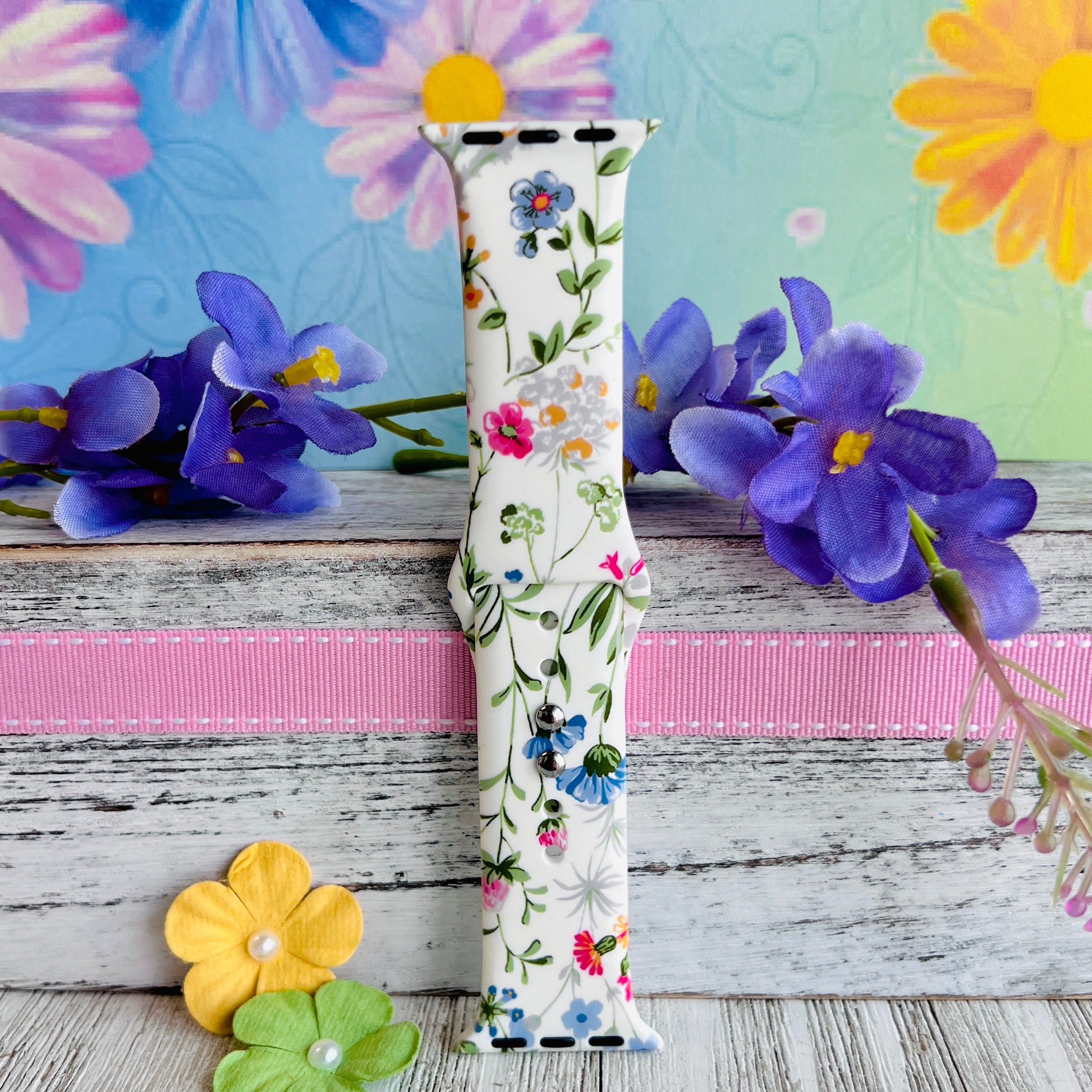 Wild Floral Silicone Watch Band