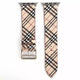 Plaid Leather Band For Apple Watch Multiple Styles Available