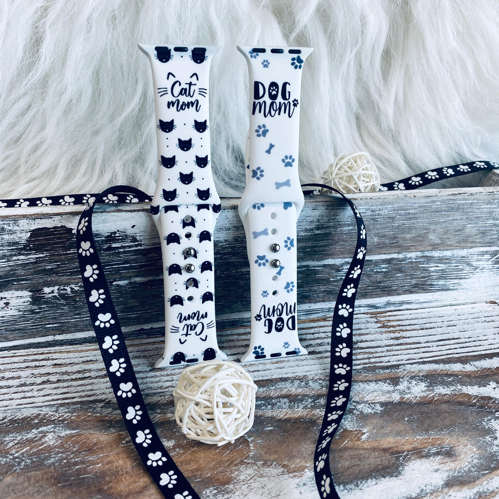 Dog Mom Print Silicone Band For Apple Watch - Fancy Bands 