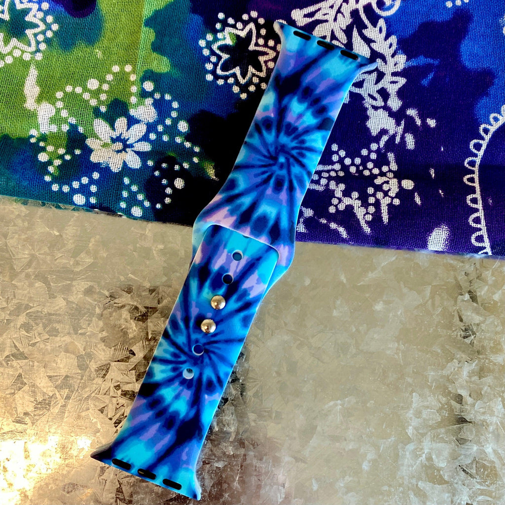 Dreamy Tie Dye Print Silicone Band For Apple Watch - Fancy Bands 
