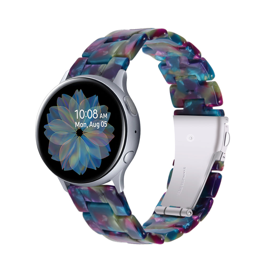 Luxurious Resin Link Band For Samsung Watch Multiple Colors Available