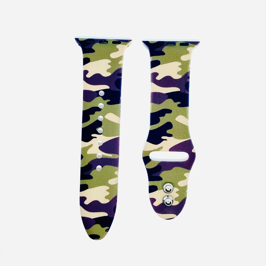 Camouflage Print Silicone Band For Apple Watch - Fancy Bands 