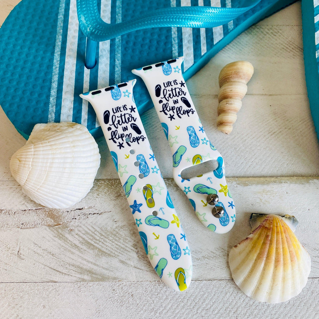 Fancy Flip Flops Print Silicone Band For Apple Watch - Fancy Bands 