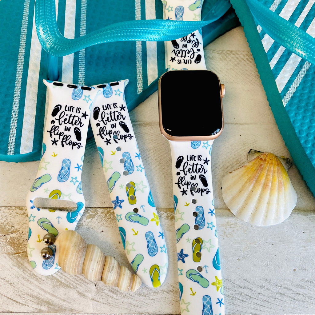 Fancy Flip Flops Print Silicone Band For Apple Watch - Fancy Bands 