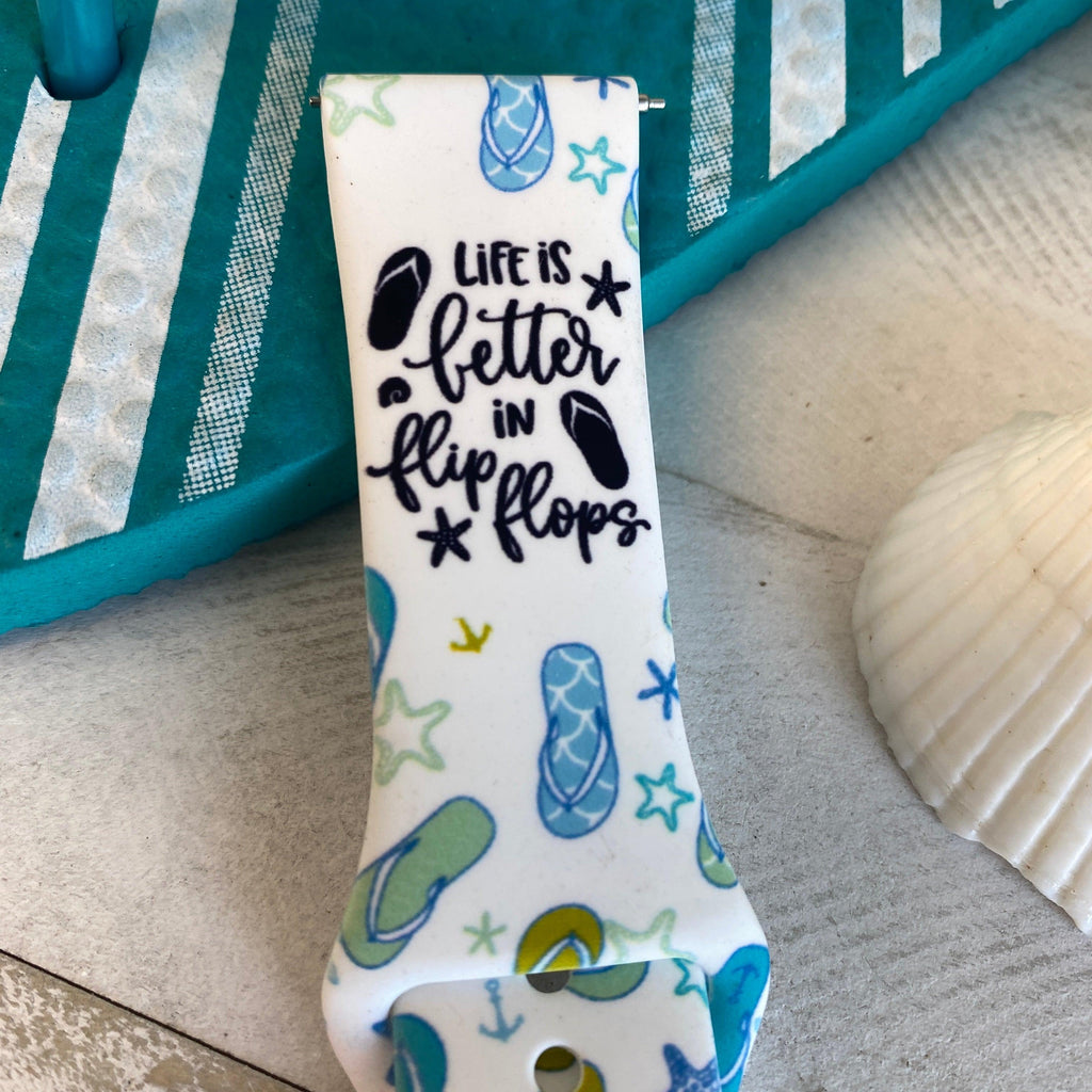 Fancy Flip Flop Print Silicone Band For Fitbit Versa 1/2 - Fancy Bands 