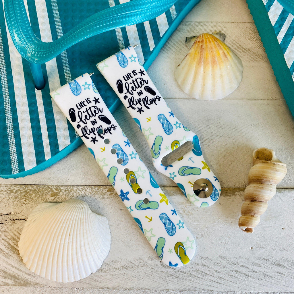 Fancy Flip Flop Print Silicone Band For Fitbit Versa 1/2 - Fancy Bands 