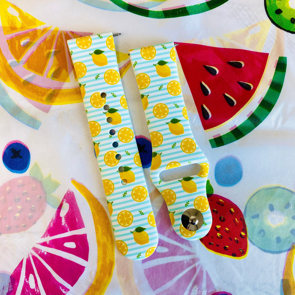 Fancy Fruit Print Silicone Band For Samsung Watch Multiple Colors Available - Fancy Bands 