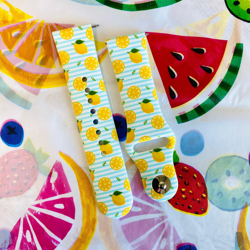 Fancy Fruit Print Silicone Band For Fitbit Versa 1/2 Multiple Colors Available - Fancy Bands 