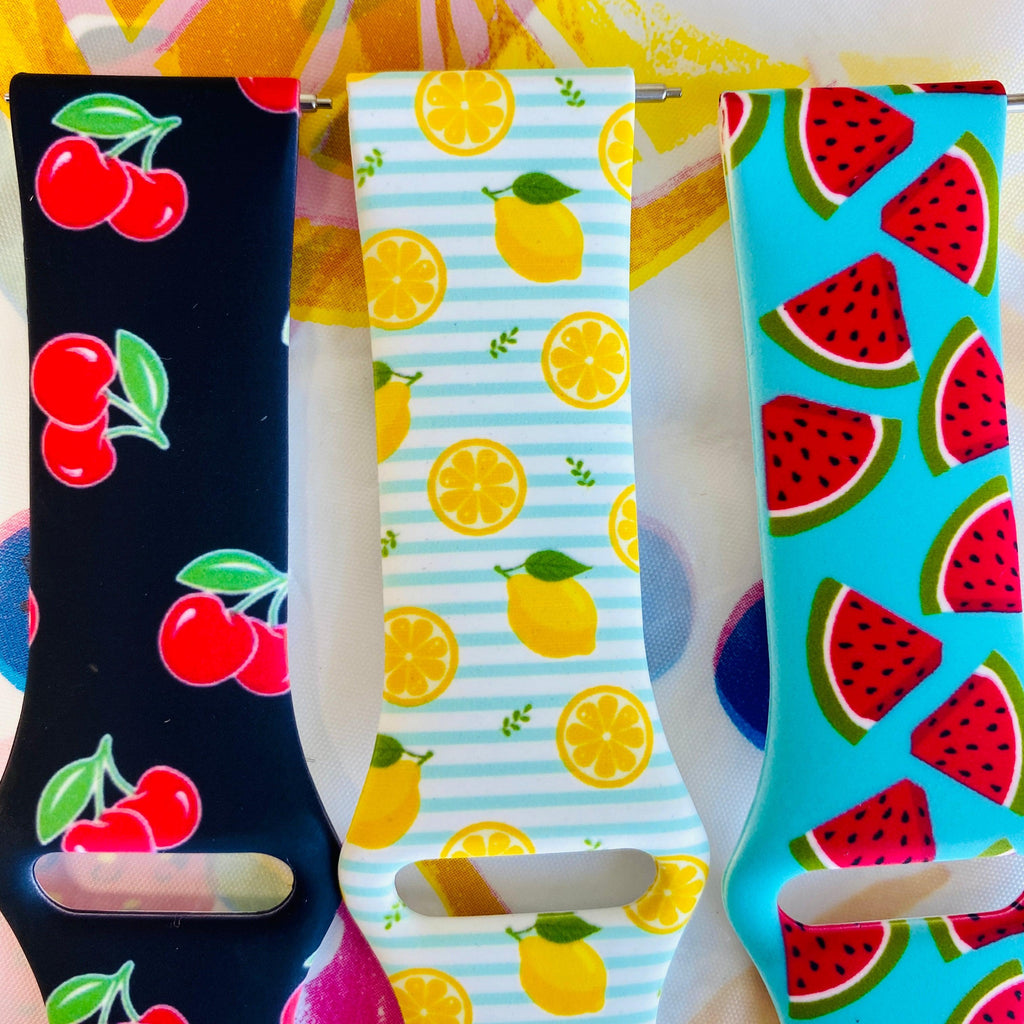 Fancy Fruit Print Silicone Band For Samsung Watch Multiple Colors Available - Fancy Bands 