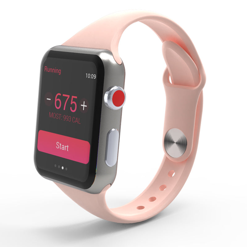 Slim Solid Color Silicone Band For Apple Watch Multiple Colors Available