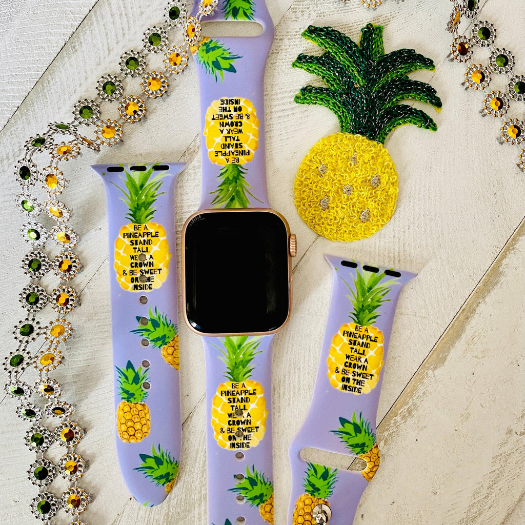Be A Pineapple Print Silicone Band For Apple Watch - Fancy Bands 