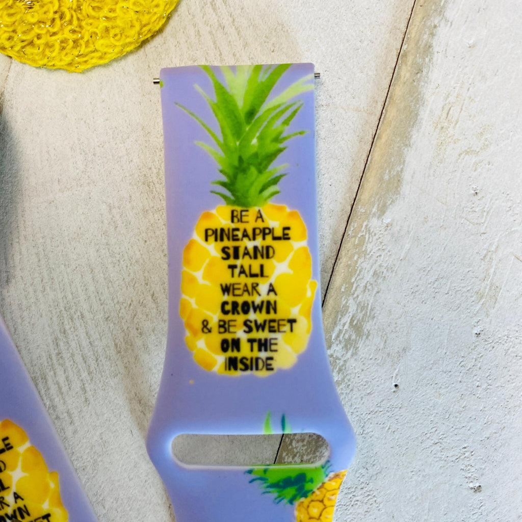 Be A Pineapple Print Silicone Band For Fitbit Versa 1/2 - Fancy Bands 