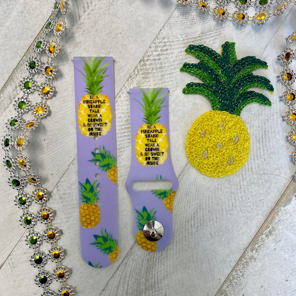 Be A Pineapple Print Silicone Band For Fitbit Versa 1/2 - Fancy Bands 