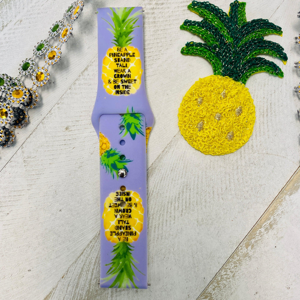 Be A Pineapple Print Silicone Band For Fitbit Versa 1/2 - Fancy Bands 