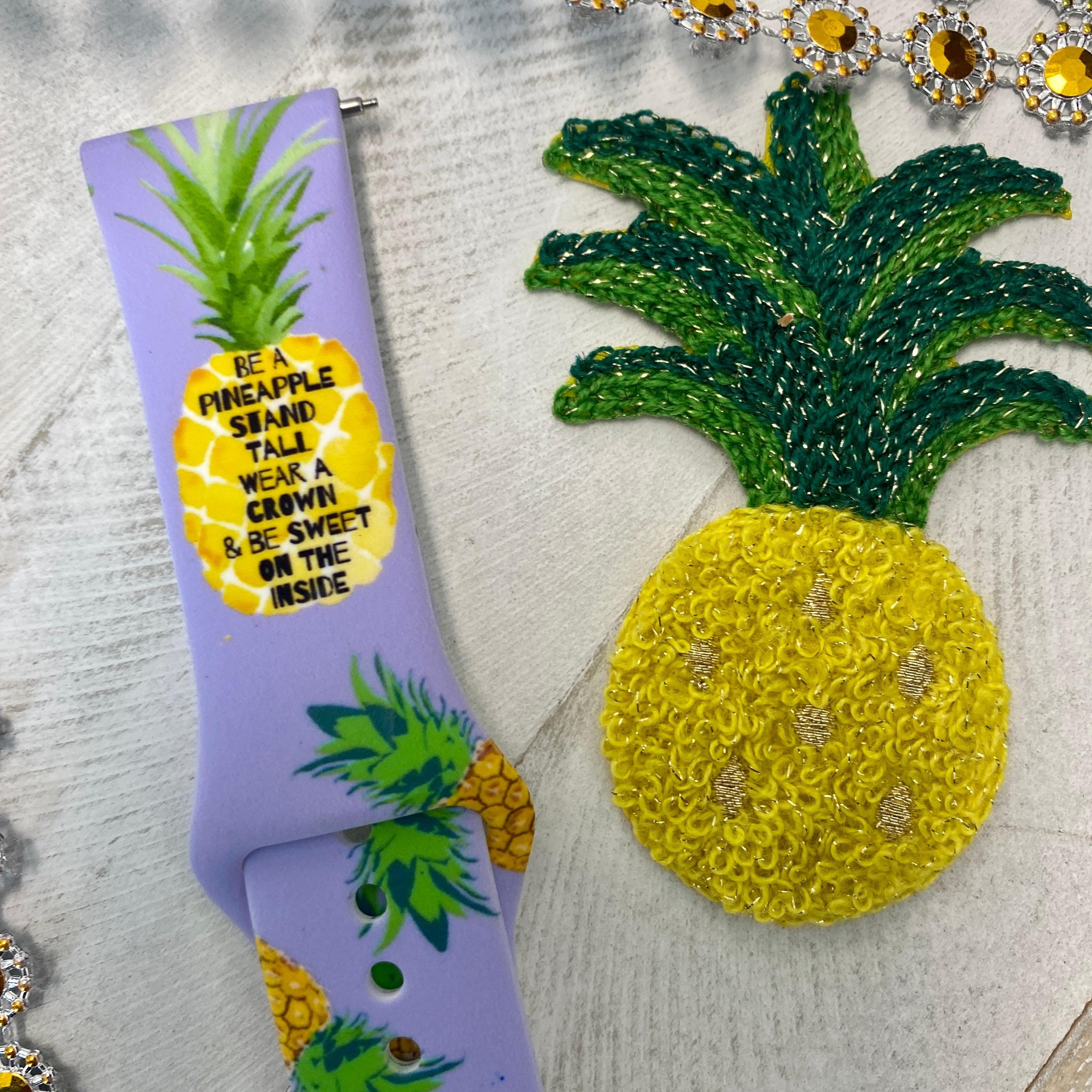 Be A Pineapple Print Silicone Band For Fitbit Versa 1/2 - Fancy Bands 