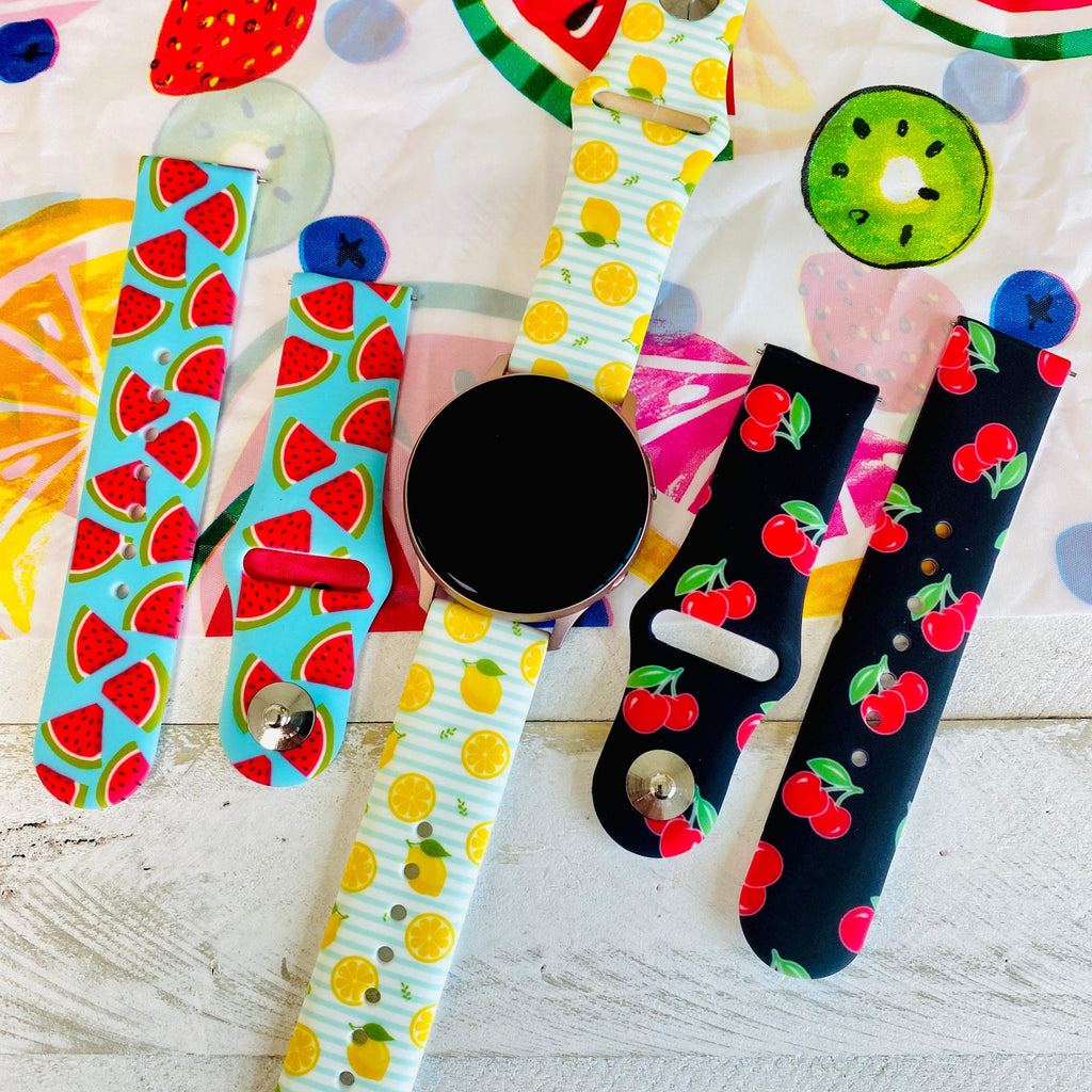 Fancy Fruit Print Silicone Band For Samsung Watch Multiple Colors Available - Fancy Bands 