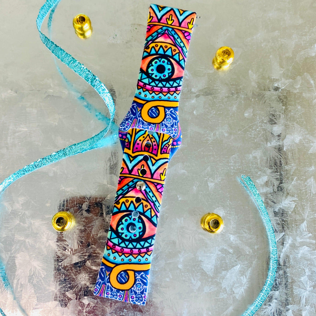 Evil Eye Print Silicone Band For Fitbit Versa 1/2 - Fancy Bands 