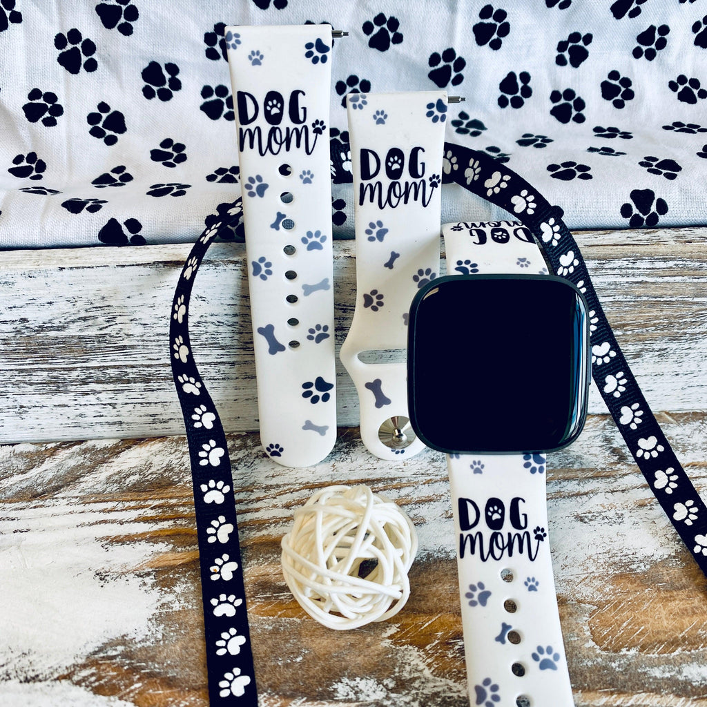 Dog Mom Print Silicone Band For Fitbit Versa 1/2 - Fancy Bands 