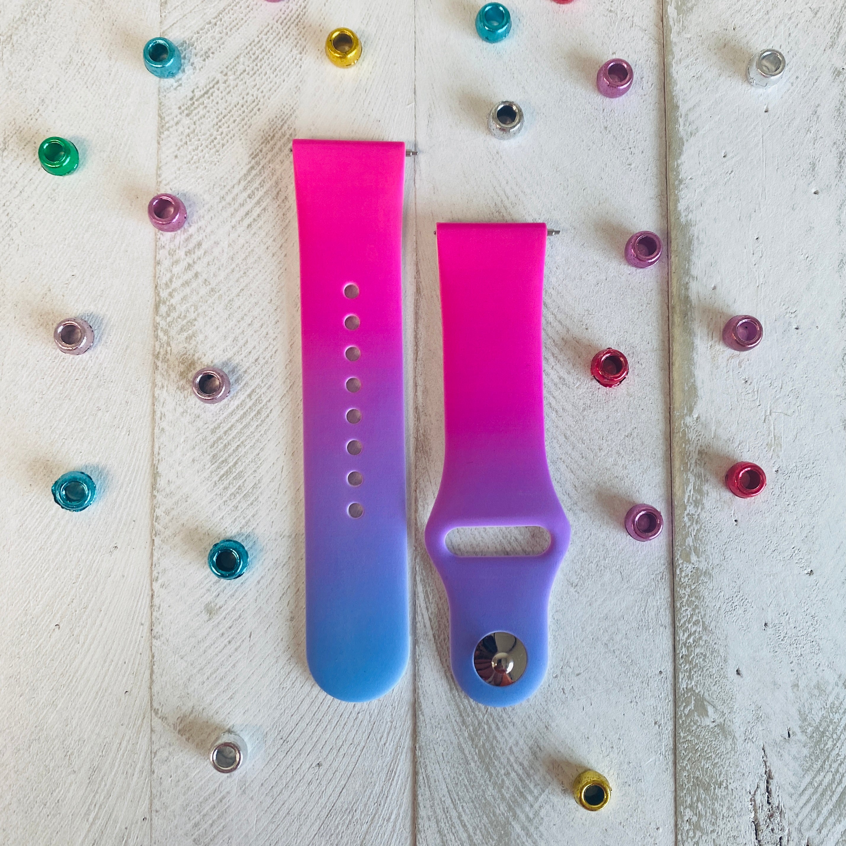 Ombre'  Print Silicone Band For Fitbit Versa 1/2 Multiple Colors Available