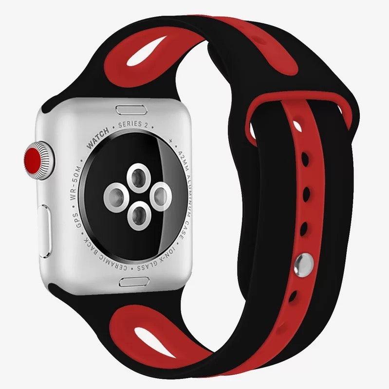 Breathable Sport Silicone Band For Apple Watch Multiple Colors Available - Fancy Bands 