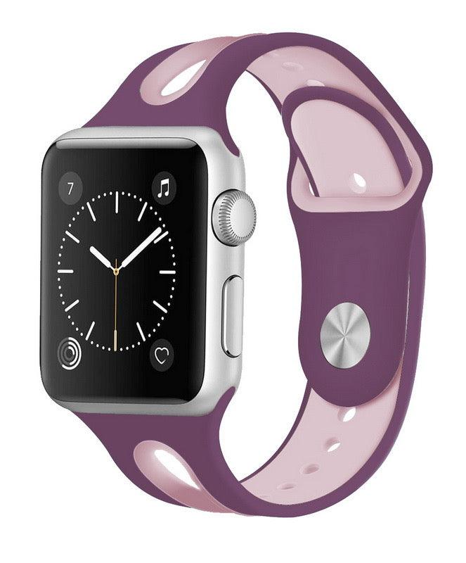 Breathable Sport Silicone Band For Apple Watch Multiple Colors Available - Fancy Bands 