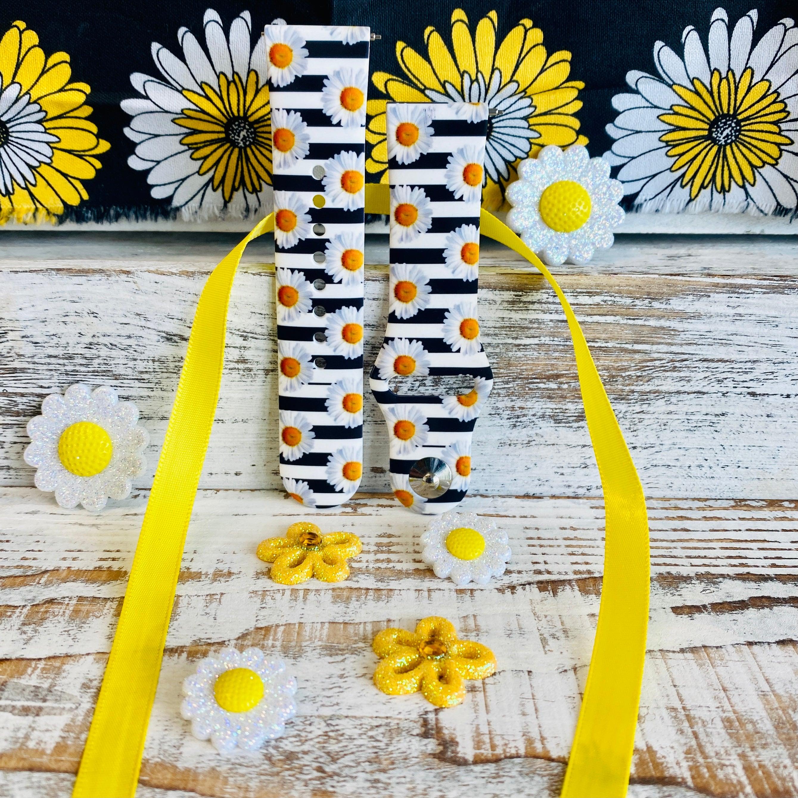 Cute Daisy Print Silicone Band For Fitbit Versa 1/2 - Fancy Bands 