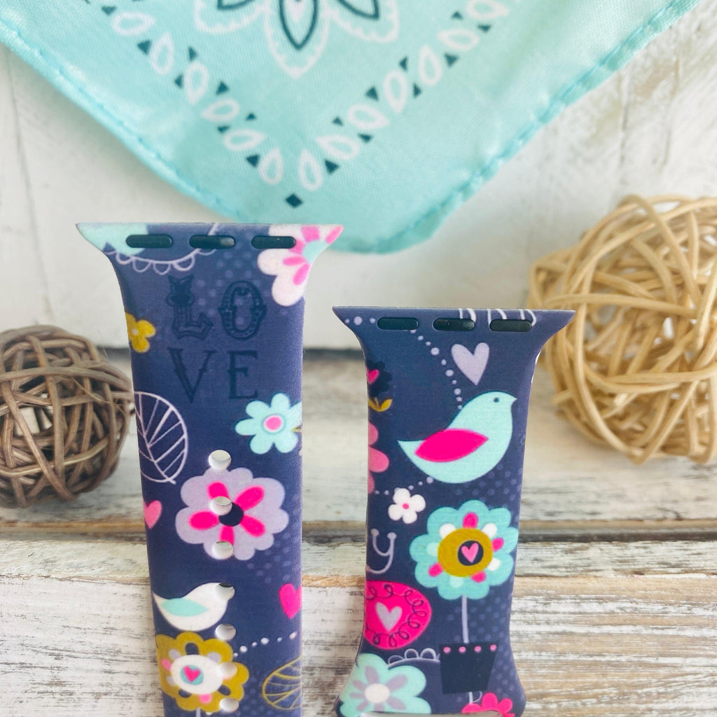 Birdie Print Silicone Band For Apple Watch - Fancy Bands 