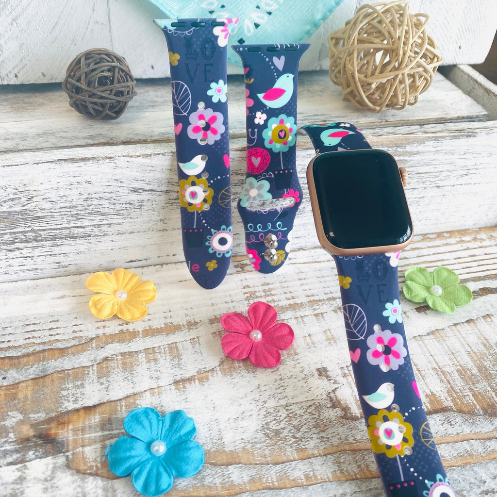 Birdie Print Silicone Band For Apple Watch - Fancy Bands 