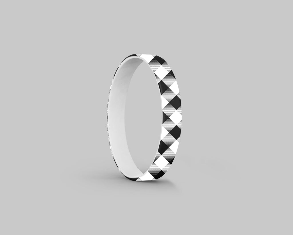 Bull Plaid Silicone Bracelet Stack Two Colors Available - Fancy Bands 