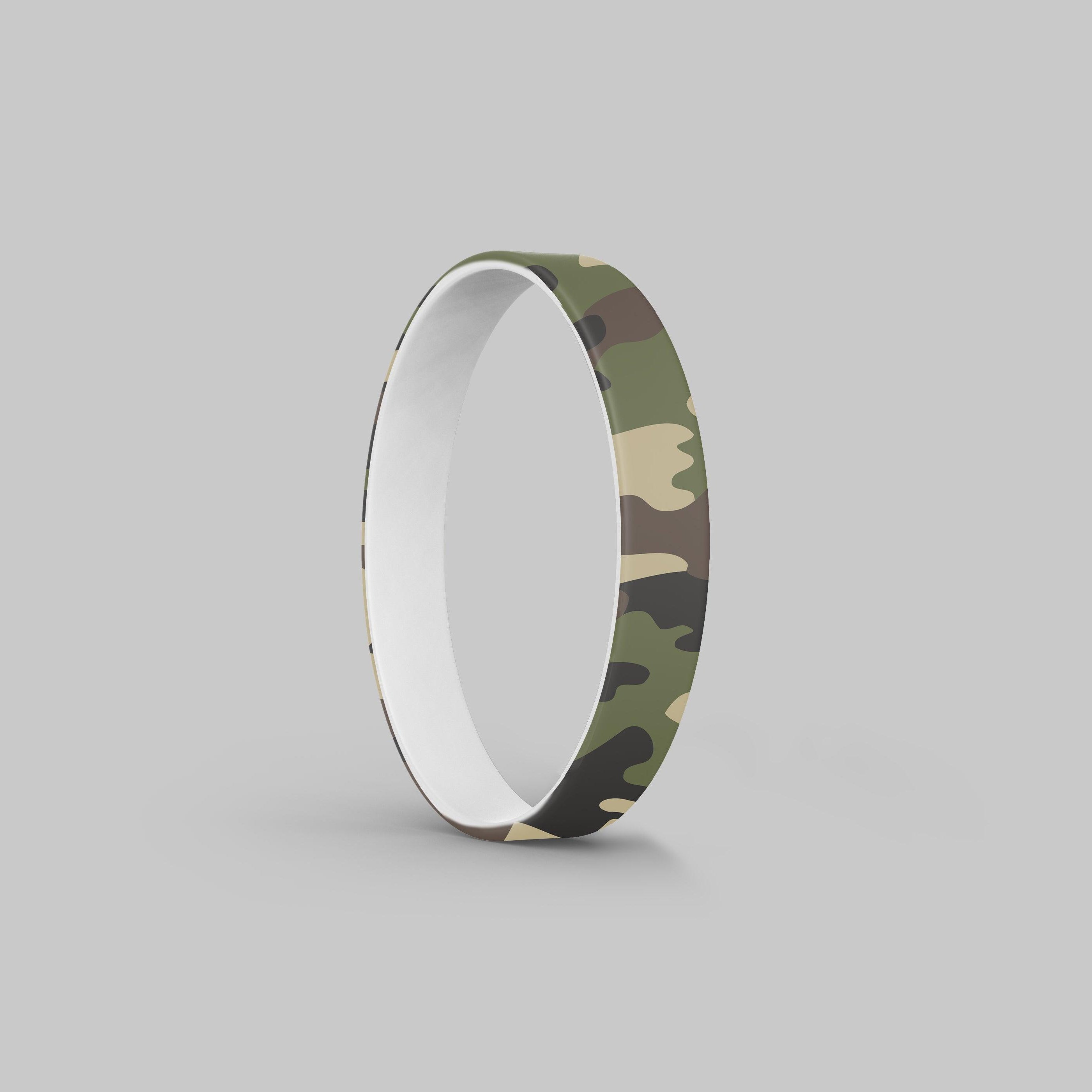 Camouflage Silicone Bracelet Stack - Fancy Bands 